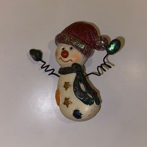 ☃️ Snowman Pin Brooch
